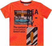 T-shirt korte mouwen neon oranje