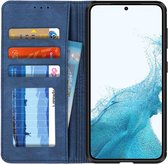 Samsung Galaxy S22 Hoesje Book Case met Pasjes Kunstleer Blauw