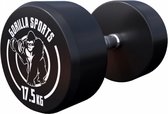 Gorilla Sports Dumbbell - 17,5 kg - Halter - Vaste dumbell - Gietijzer