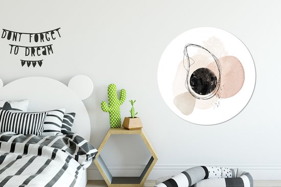 Cercle Mural - Cercle Mural Intérieur - Aquarelle - Abstrait - Cercles - ⌀ 90 cm - Décoration murale - Peintures Ronds