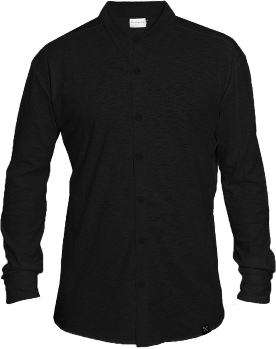 Overhemd - Biologisch katoen - zwart - XL