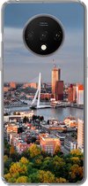 Geschikt voor OnePlus 7T hoesje - Rotterdam - Skyline - Boom - Siliconen Telefoonhoesje