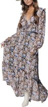 Colourful Rebel Penny Paisley Floral Ruffle Dress Multicolor White