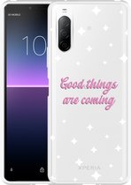 Sony Xperia 10 II Hoesje Good Things Are Coming Designed by Cazy