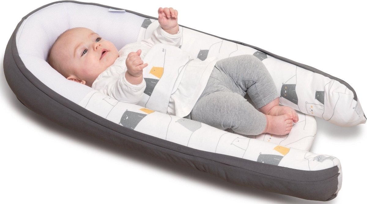 Doomoo Cocoon - Nid de bébé - Coton organique - Ajustable - avec ceinture -  72 x 46 cm