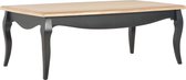 Decoways - Salontafel 110x60x40 cm massief grenenhout zwart en bruin