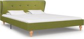 Decoways - Bedframe stof groen 135x190 cm