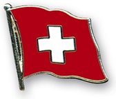 Pin speldje-broche Vlag Zwitserland 20 mm / Feestartikelen voor supporters