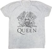 Queen Heren Tshirt -L- Crest Wit