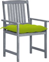 Decoways - Tuinstoelen 8 st met kussens massief acaciahout grijs