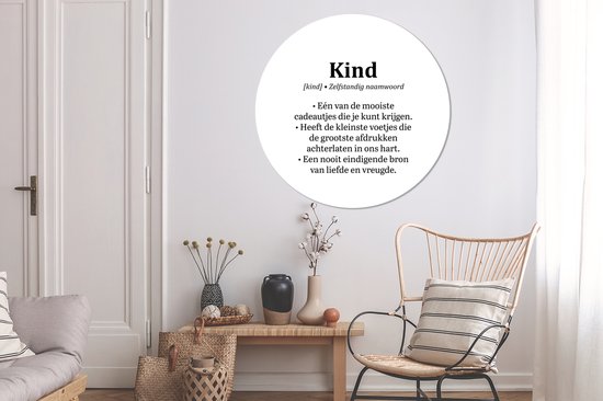 Wall Circle - Wall Circle Inside - Enfant - Parents - Citations - Fils - Fille - Proverbes - ⌀ 120 cm - Décoration murale - Peintures Ronds XXL