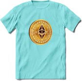 Ethereum Coin - Crypto T-Shirt Kleding Cadeau | Dames / Heren / Unisex | Bitcoin / Ethereum shirt | Grappig Verjaardag kado | BTC Tshirt Met Print | - Licht Blauw - S