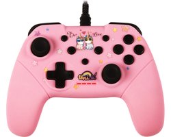 Konix KX UNIK SWITCH/PC PAD BE LOVE Roze USB Gamepad Analoog/digitaal Nintendo Switch, PC