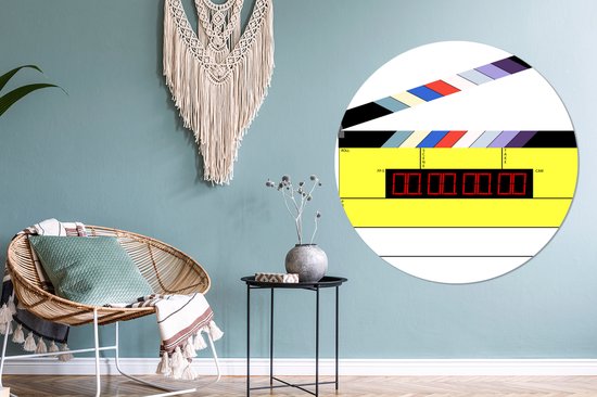 Une illustration d'un clins Hollywood Assiette en plastique Cercle mural ⌀ 120 cm - tirage photo sur cercle mural / cercle vivant (décoration murale) XXL / Groot format!