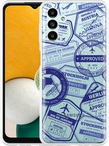 Hoesje Geschikt voor Samsung Galaxy A13 Paspoort Stempels