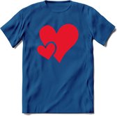 Valentijn Hart T-Shirt | Grappig Valentijnsdag Cadeautje voor Hem en Haar | Dames - Heren - Unisex | Kleding Cadeau | - Donker Blauw - L