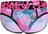 Andrew Christian Chroma Brief w/ Almost Naked Roze - MAAT S - Heren Ondergoed - Slip voor Man - Mannen Slip