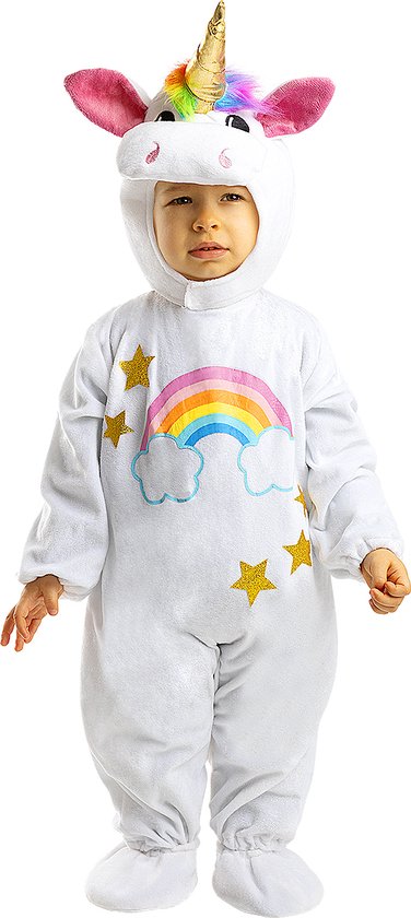 FUNIDELIA Eenhoorn kostuum voor baby - Maat: 81 - 92 cm - Wit