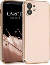 kwmobile Hoes voor Apple iPhone 12 - Backcover voor smartphone - Telefoonhoesje in roségoud