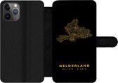 Bookcase Geschikt voor iPhone 11 Pro Max telefoonhoesje - Gelderland - Nederland - Black - Gold - Met vakjes - Wallet case met magneetsluiting