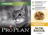 Pro Plan Kat Sterilised Nutrisavour - Poulet - Nourriture humide pour chats - 10 x 85 g