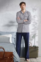 Pastunette for Men - Graphic - Doorknooppyjama - Blauw/Beige - 23221-612-6/513 - Maat XXL