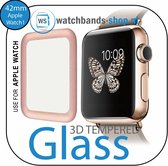 42mm full Cover 3D Tempered Glass Screen Protector For Geschikt voor Apple watch / geschikt voor Apple Watch 1 rose golden edge