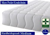 Royal Elite Medical Matras - Pocket HR45 Koudschuim Aloe Vera  9 zones 23 CM - Gemiddeld ligcomfort - 90x220/23