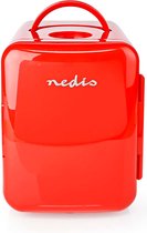 Nedis - Mini koelkast 6 l Rood
