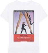 James Bond Heren Tshirt -M- For Your Eyes Poster Wit