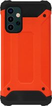 WLONS Rubber Kunststof Bumper Case Hoesje Geschikt Voor Samsung Galaxy A32 (5G) - Oranje