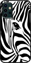 ADEL Siliconen Back Cover Softcase Hoesje Geschikt voor Samsung Galaxy A32 (5G) - Zebra Wit