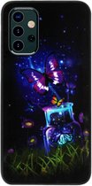 ADEL Siliconen Back Cover Softcase Hoesje voor Samsung Galaxy A32 (5G) - Vlinder Paars