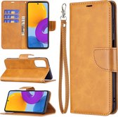 Samsung Galaxy M52 Hoesje - MobyDefend Wallet Book Case Met Koord - Lichtbruin - GSM Hoesje - Telefoonhoesje Geschikt Voor: Samsung Galaxy M52