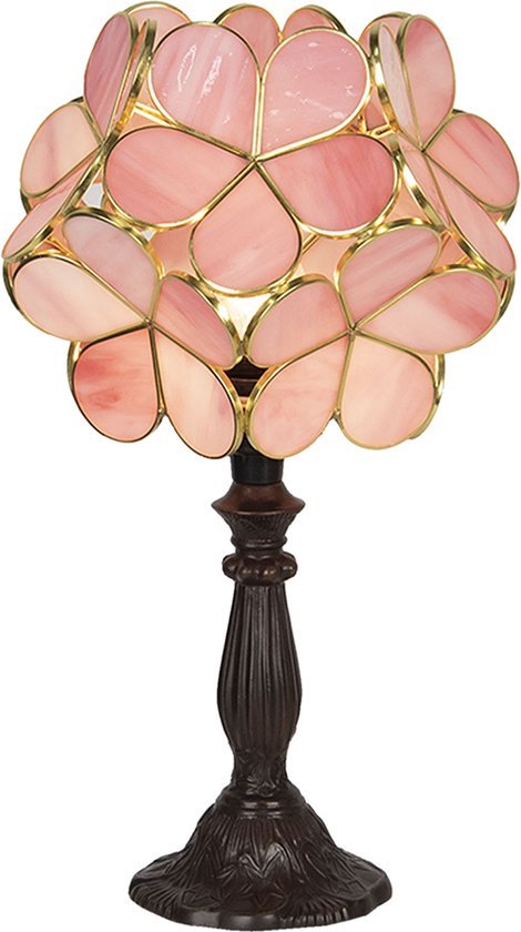 Lampe à poser Tiffany 21*21*38 cm E14/max 1*25W Rose