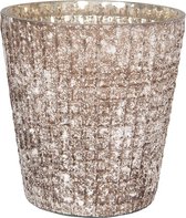 Glazen Theelichthouder Ø 13*15 cm Bruin Glas Rond Waxinelichthouder Windlichthouder