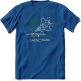 F-22 Vliegtuig T-Shirt | Unisex leger Kleding | Dames - Heren Straaljager shirt | Army F16 | Grappig bouwpakket Cadeau | - Donker Blauw - L