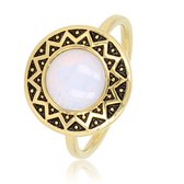 My Bendel - Vintage ring - goud - met quartz steen - My Bendel - Vintage ring met  8 mm quartz edelsteen - goud - Met luxe cadeauverpakking