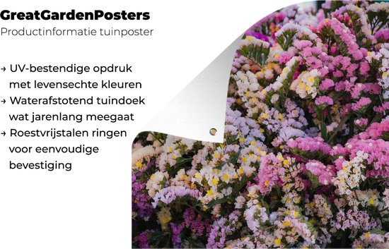 Chiffon de jardin Un bouquet contenant la fleur de statice - 100x100 cm