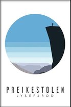 Walljar - Preikestolen Norway III - Muurdecoratie - Poster met lijst