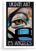 Walljar - Los Angeles Graffiti Oog - Muurdecoratie - Poster