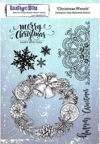Christmas Wreath A5 Rubber Stamp (IND0366)