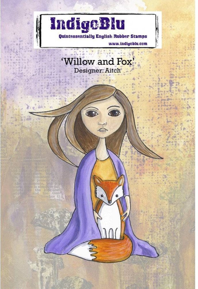 Willow and Fox A6 Rubber Stamp (IND0470)