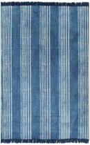 vidaXL Kelim vloerkleed met patroon 160x230 cm katoen blauw