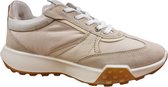 Ecco Retro dames lage sneaker - Ecru - Maat 37