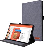 Tablet hoes voor Lenovo Tab M10 Plus (2de generatie) - 10.3 inch (TB-X606) - Book Case met Soft TPU houder - Grijs