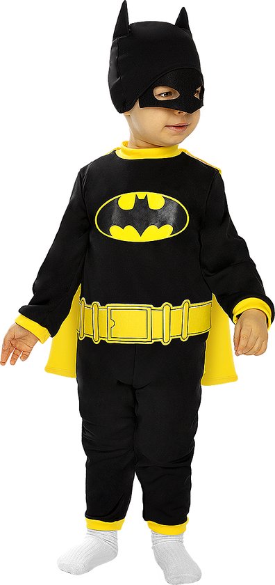FUNIDELIA Batman Kostuum voor baby - Maat: 69 - 80 cm - Zwart