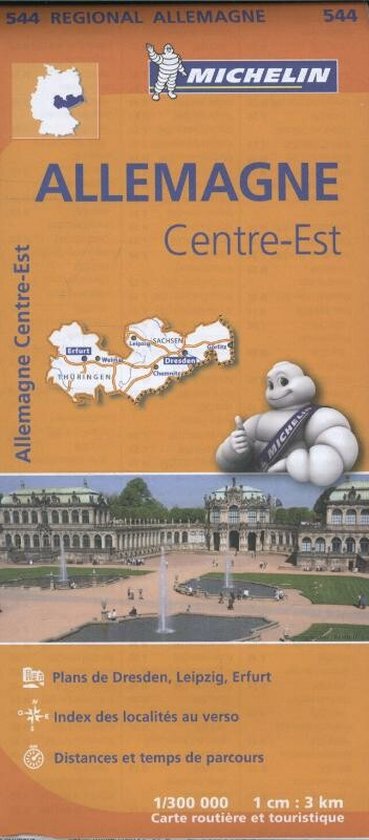 Michelin 544 Allemagne Centre-Est - Midden-Oost Duitsland | bol.com