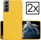 Samsung Galaxy S22 Plus Hoesje Back Cover Siliconen Case Hoes - Geel - 2x