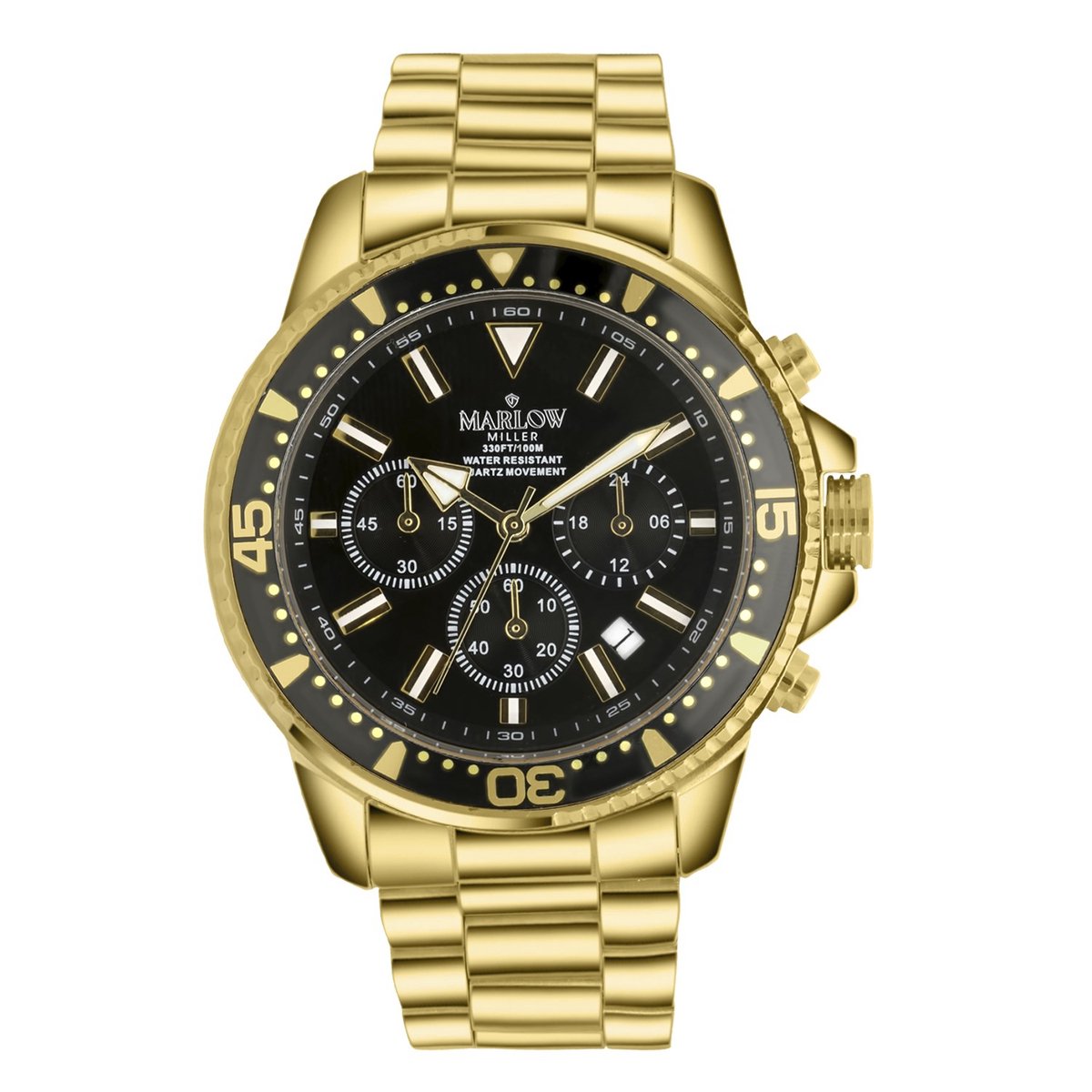 Marlow Miller horloge met goudkleurige stalen band